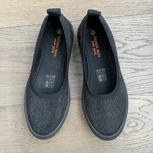 bernie mev. New York Casual Beaded Slip On Shoes Black w Subtle Sparkle Sz 40